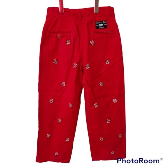 Pennington & Bailes Kids Embroidered Stadium Pants - NC State WolfPack Red - Picture 4 of 11